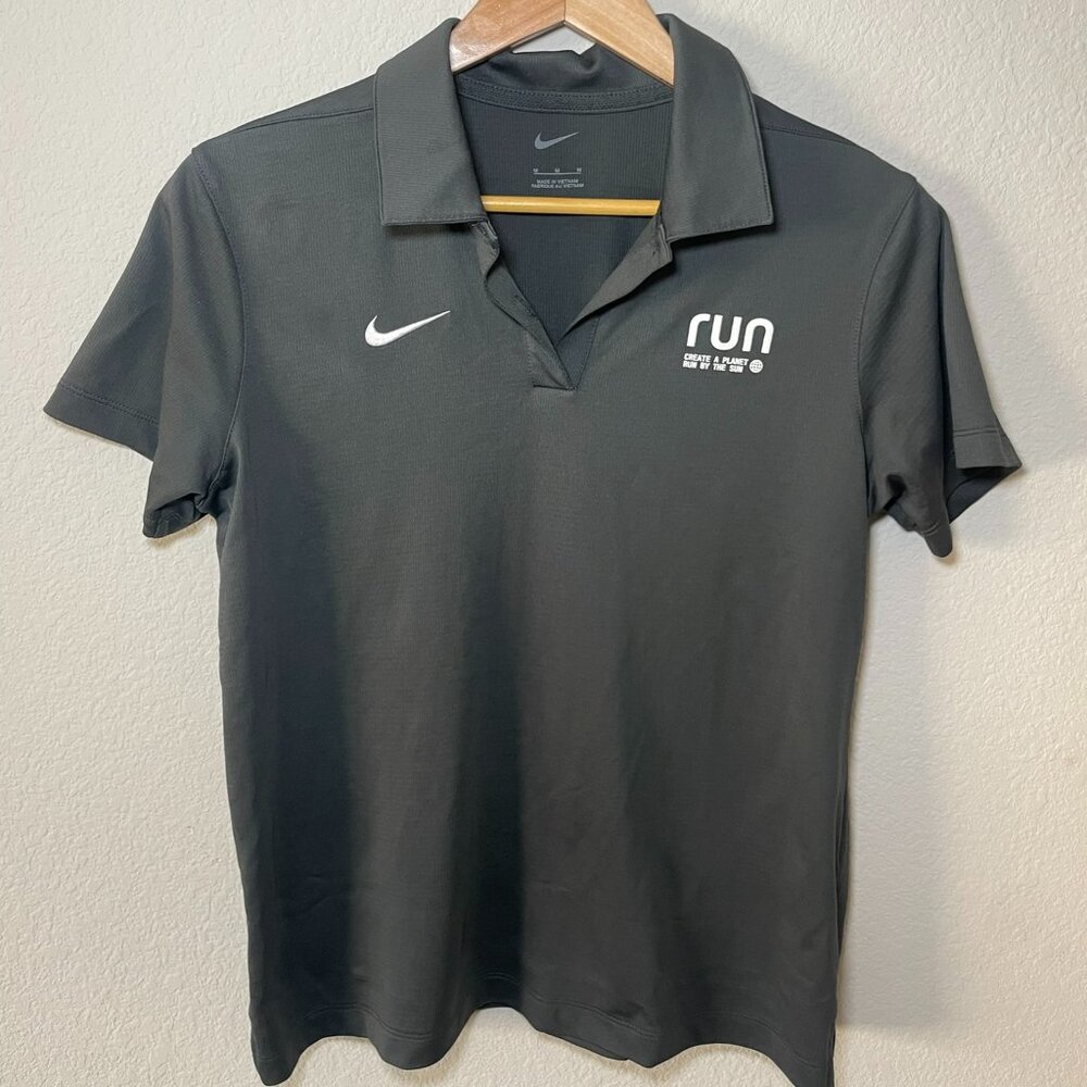 Sunrun Nike Dri-Fit Short Sleeve Polo- Gray